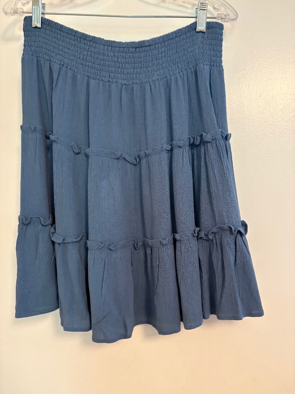 Market & Spruce Blue Tiered Skirt - Size Large NWT